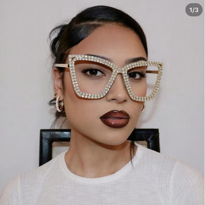 Women's extravagant sunglasses with sparkling crystal frame Stornfield
