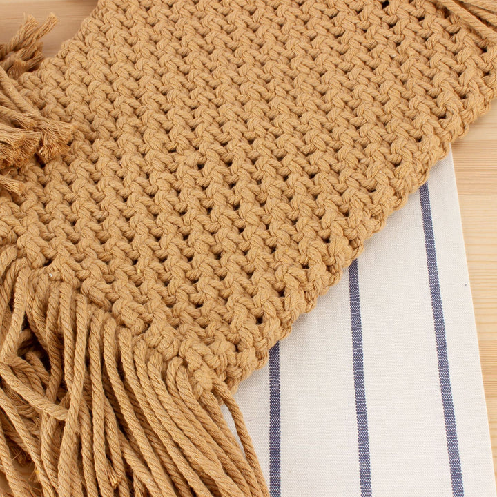 Handbag Made of Handmade Macramé with Elegant Fringe Decoration Stornfield