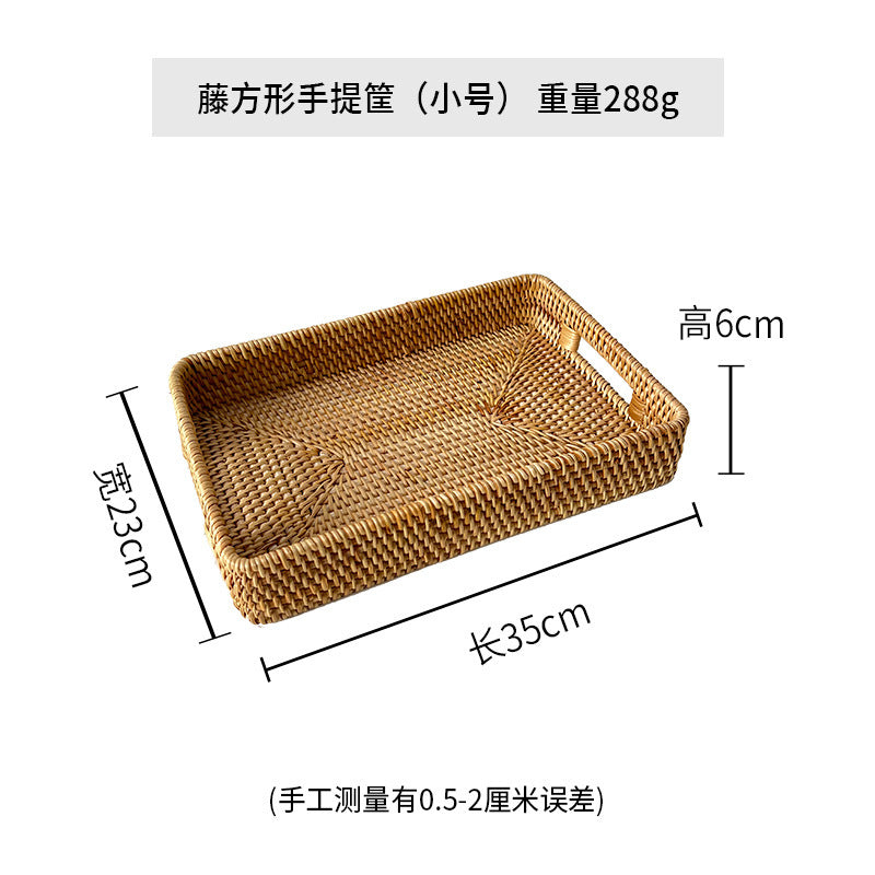 Ladies rectangular serving basket with practical handles Stornfield