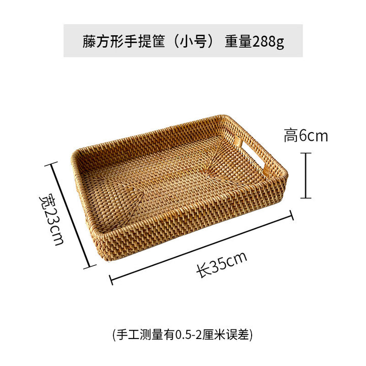 Ladies rectangular serving basket with practical handles Stornfield