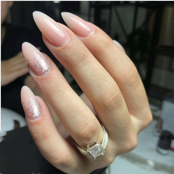 Premium Glossy Almond-Shaped Press-On Nail Tips Set Stornfield
