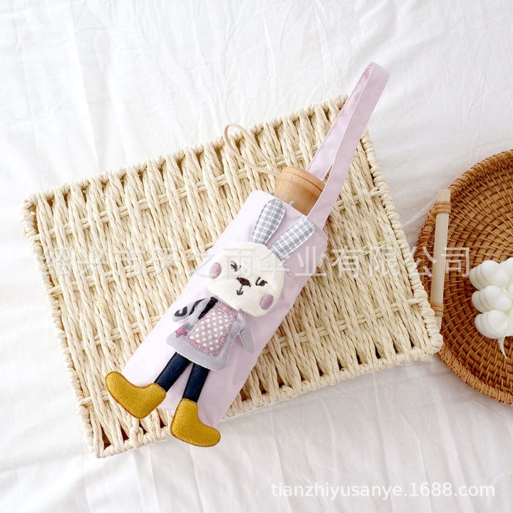 Ladies Foldable Umbrella Bag with Cute Rabbit Motif Stornfield