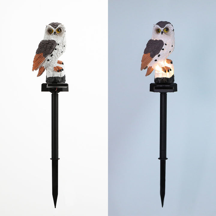 Solar-Powered Owl Garden Stake Light With Realistic Resin Perched Sculpture And Automatic Dusk-To-Dawn LED Stornfield