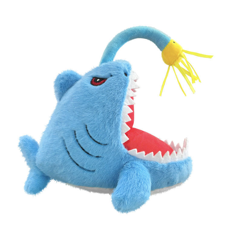 Plush Shark Toy with Dangling Angler Lure and Soft Embroidered Teeth Stornfield