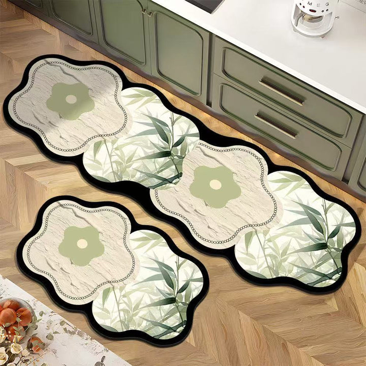 Decorative Floral Kitchen Mat