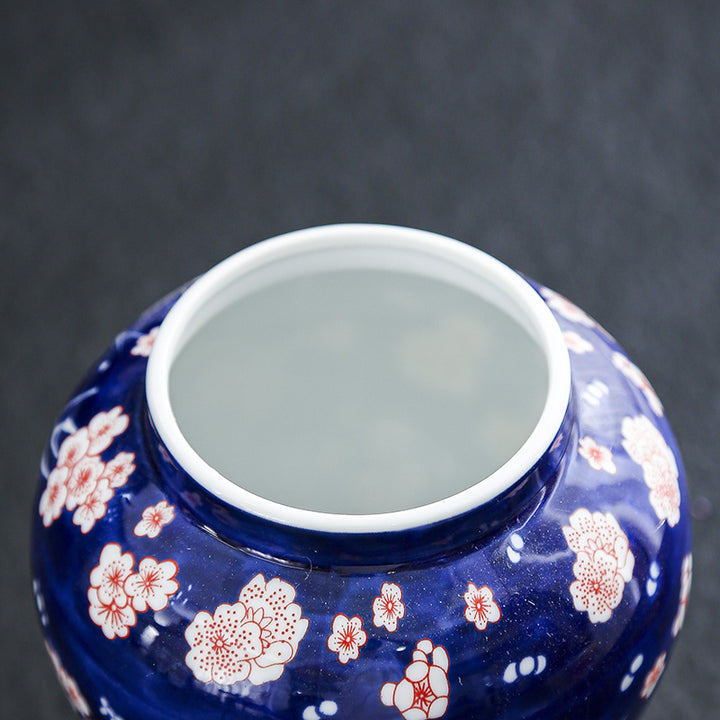 Floral Patterned Decorative Ceramic Jar Stornfeild
