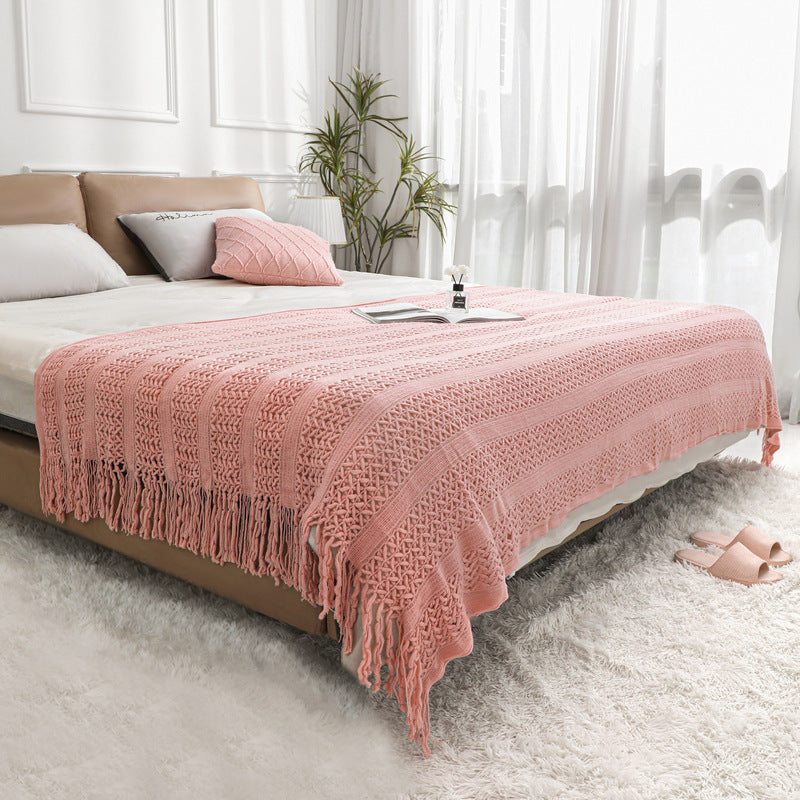 Cozy Knit Decorative Throw Blanket
