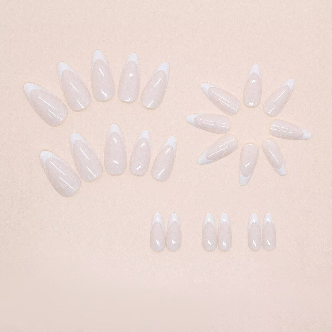 Elegant artificial nails with French tips
