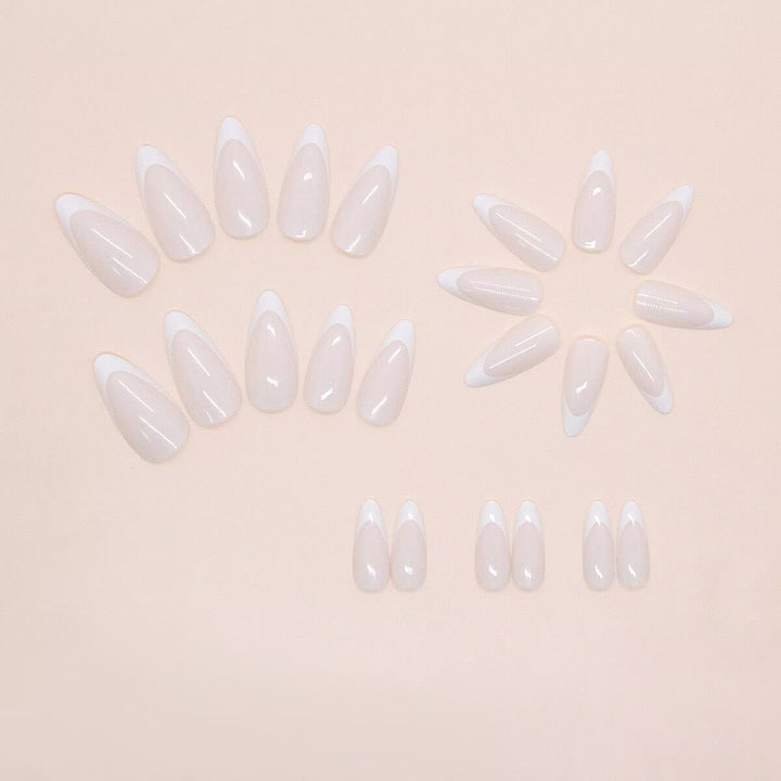 Elegant artificial nails with French tips