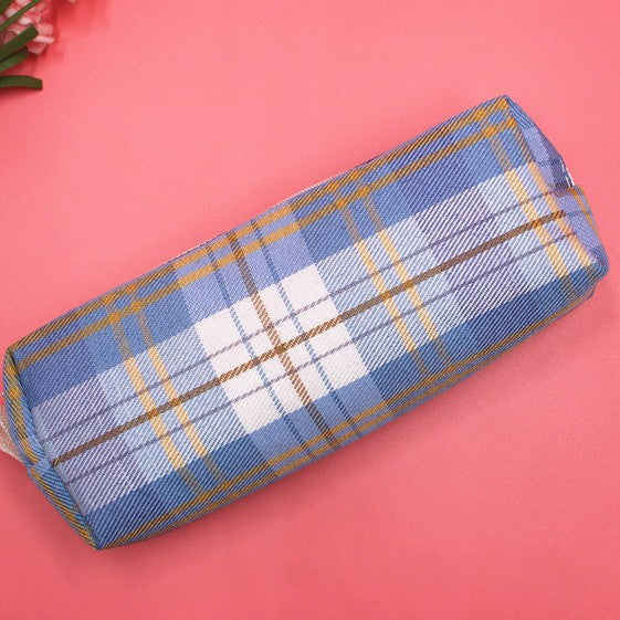 Textured Plaid Pencil Case Stornfield
