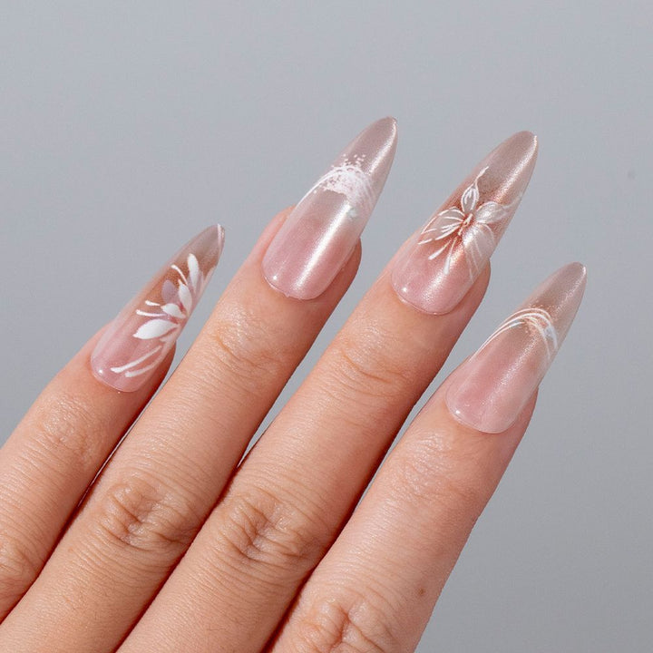 Floral-Inspired Press-On Nail Enhancements Stornfield