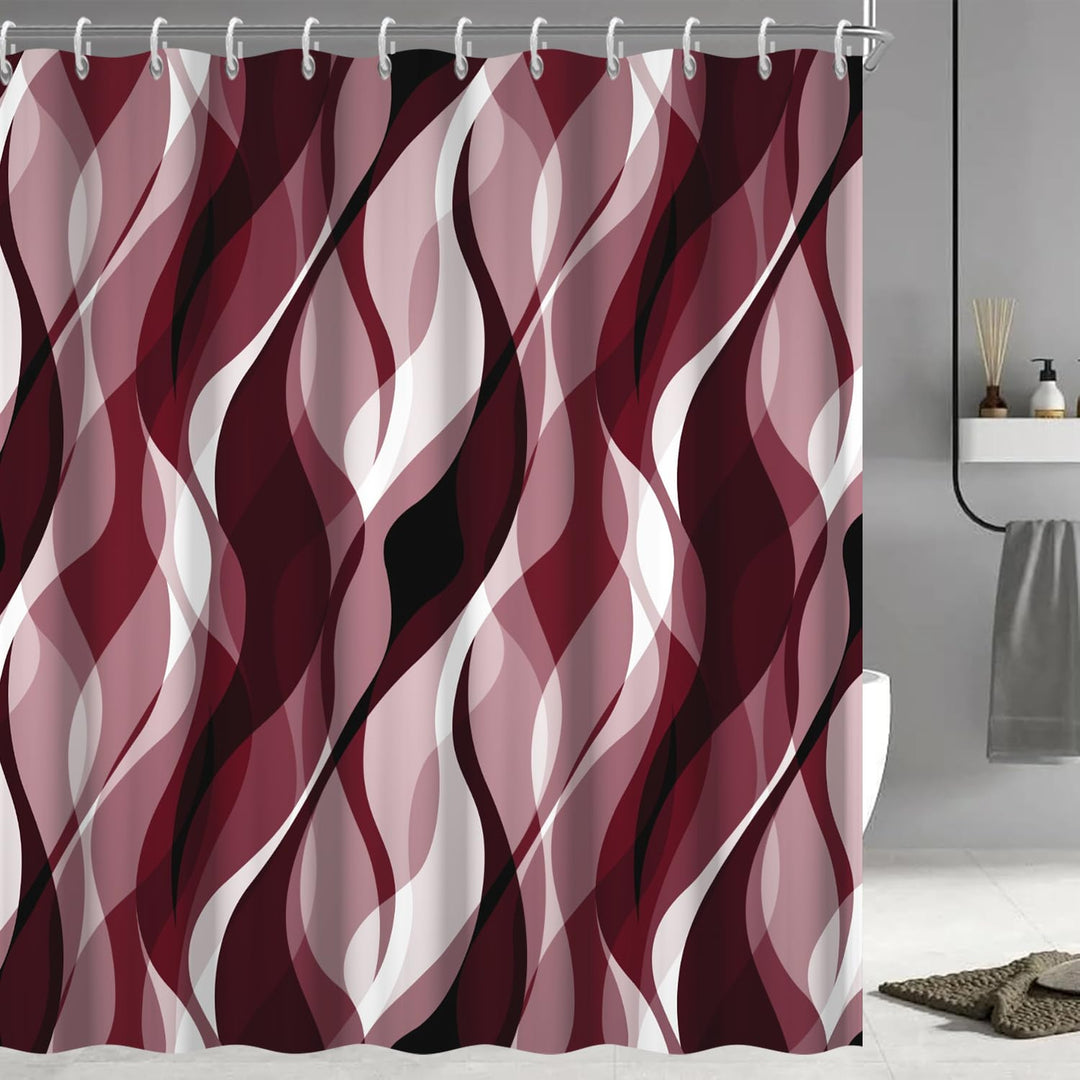 Abstract Wave Pattern Shower Curtain Stornfield