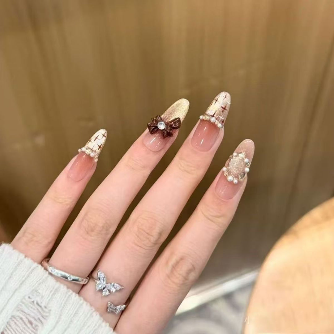 Decorative Press-On Nail Set Stornfield