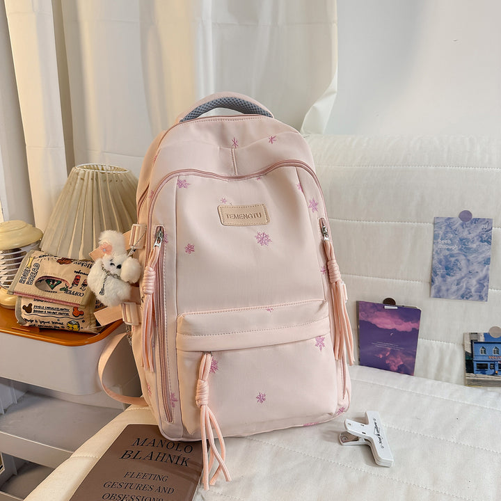 Elegant Floral Embroidered Backpack Stornfield