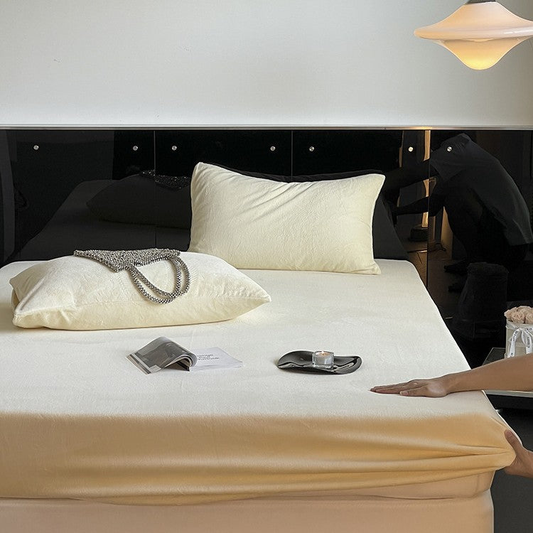 Premium Deep-Pocket Fitted Sheet Set with Silky Breathable Microfiber and Elastic Skirt