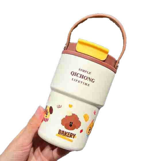 Women practical insulated drinking bottle with integrated carrying handle Stornfield