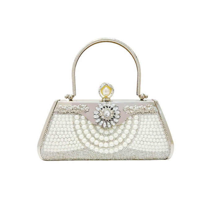 Vintage Pearl Embellished Evening Clutch