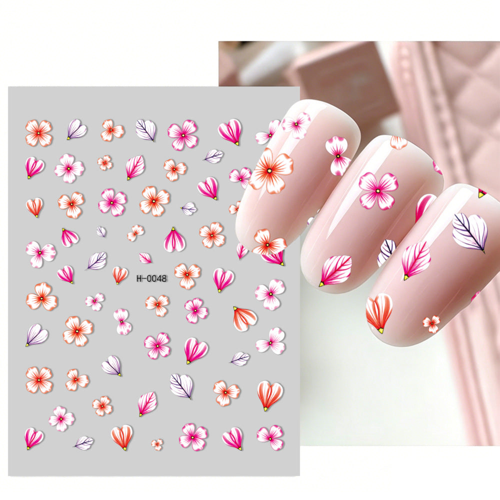 Floral Design Nail Art Sticker Set