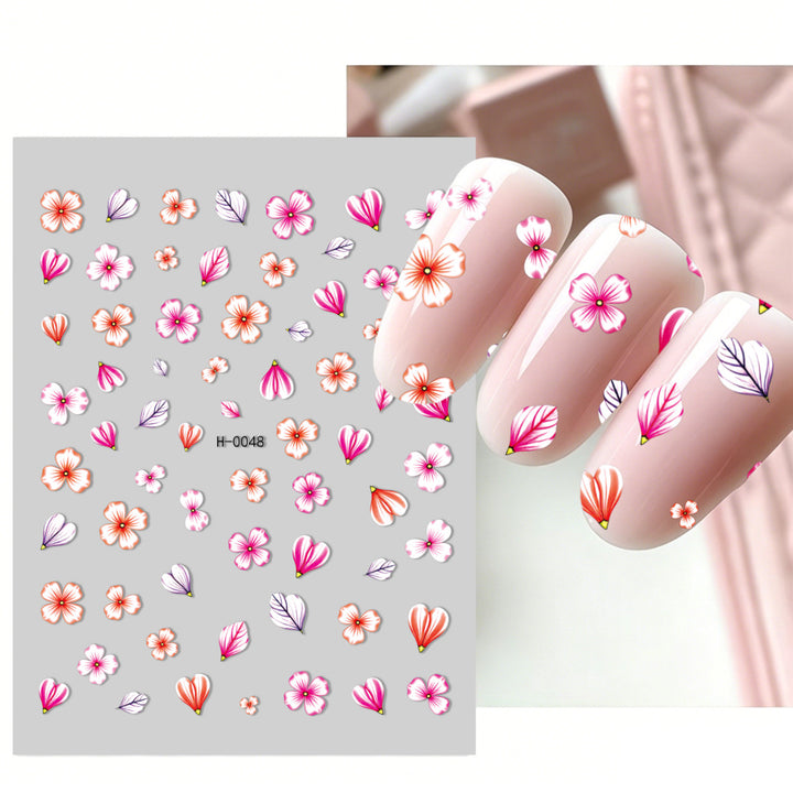 Floral Design Nail Art Sticker Set