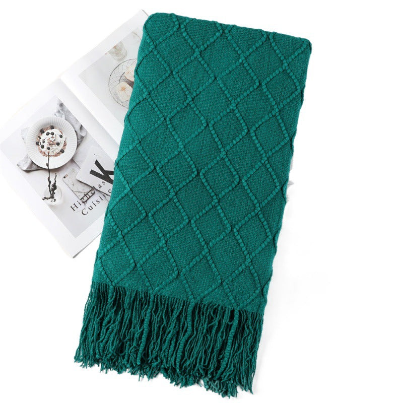 Women's elegant and cozy throw blanket with decorative pattern Stornfield