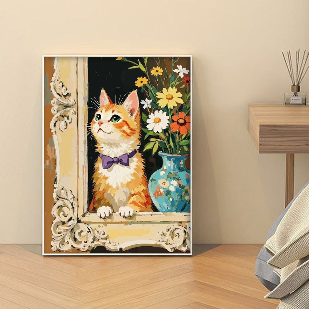 Decorative Cat-Themed Art Print Stornfield