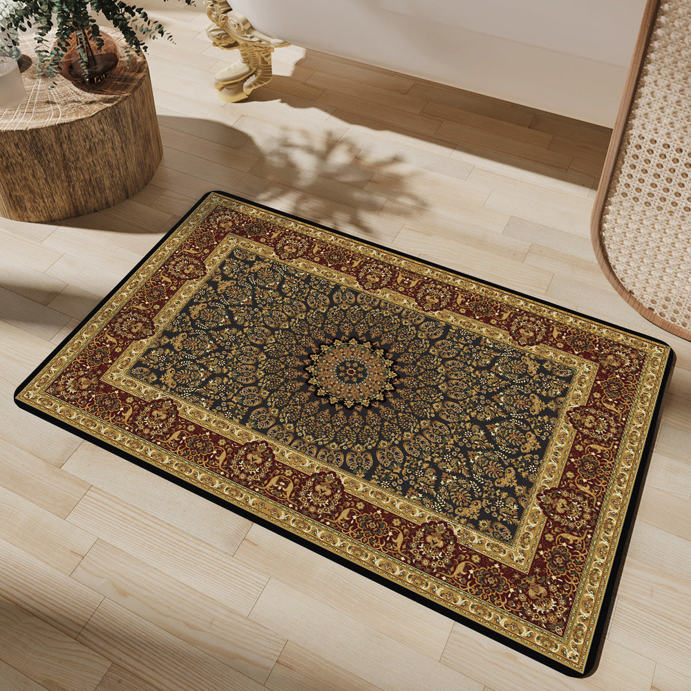 Elegant Floral Pattern Bath Mat Stornfield