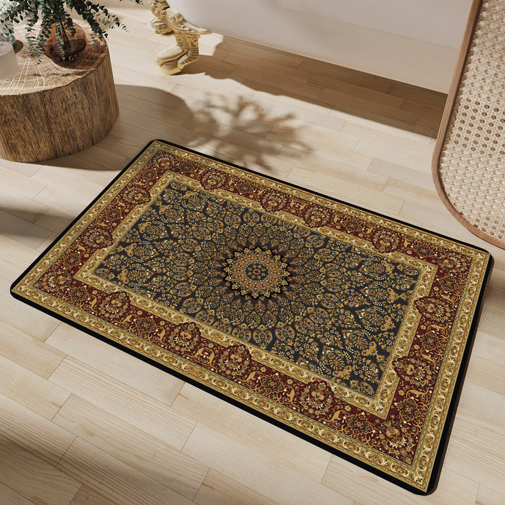 Elegant Floral Pattern Bath Mat Stornfield