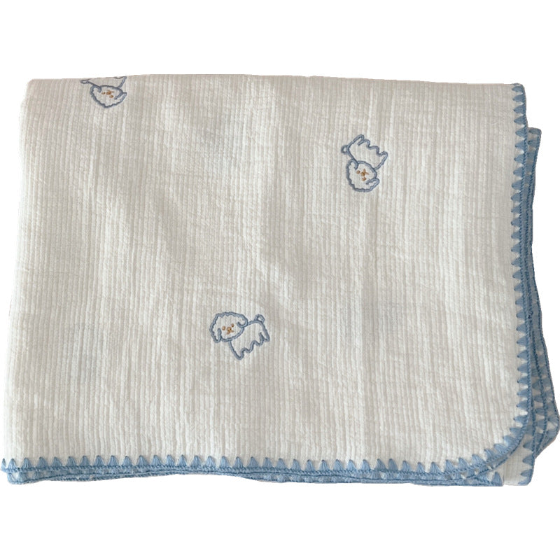 Unisex cuddly muslin blanket with cute animal design Stornfield