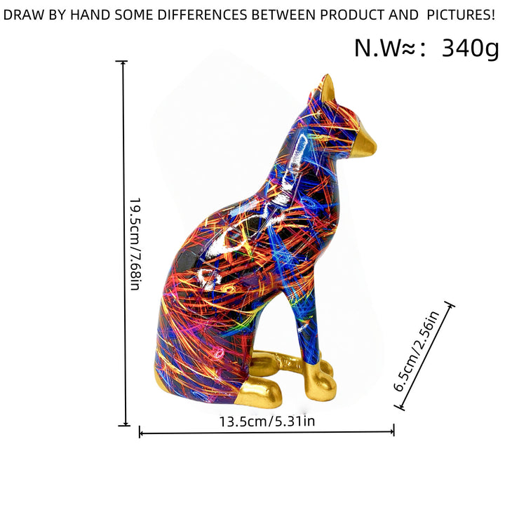 Decorative cat statue in modern art style Stornfield