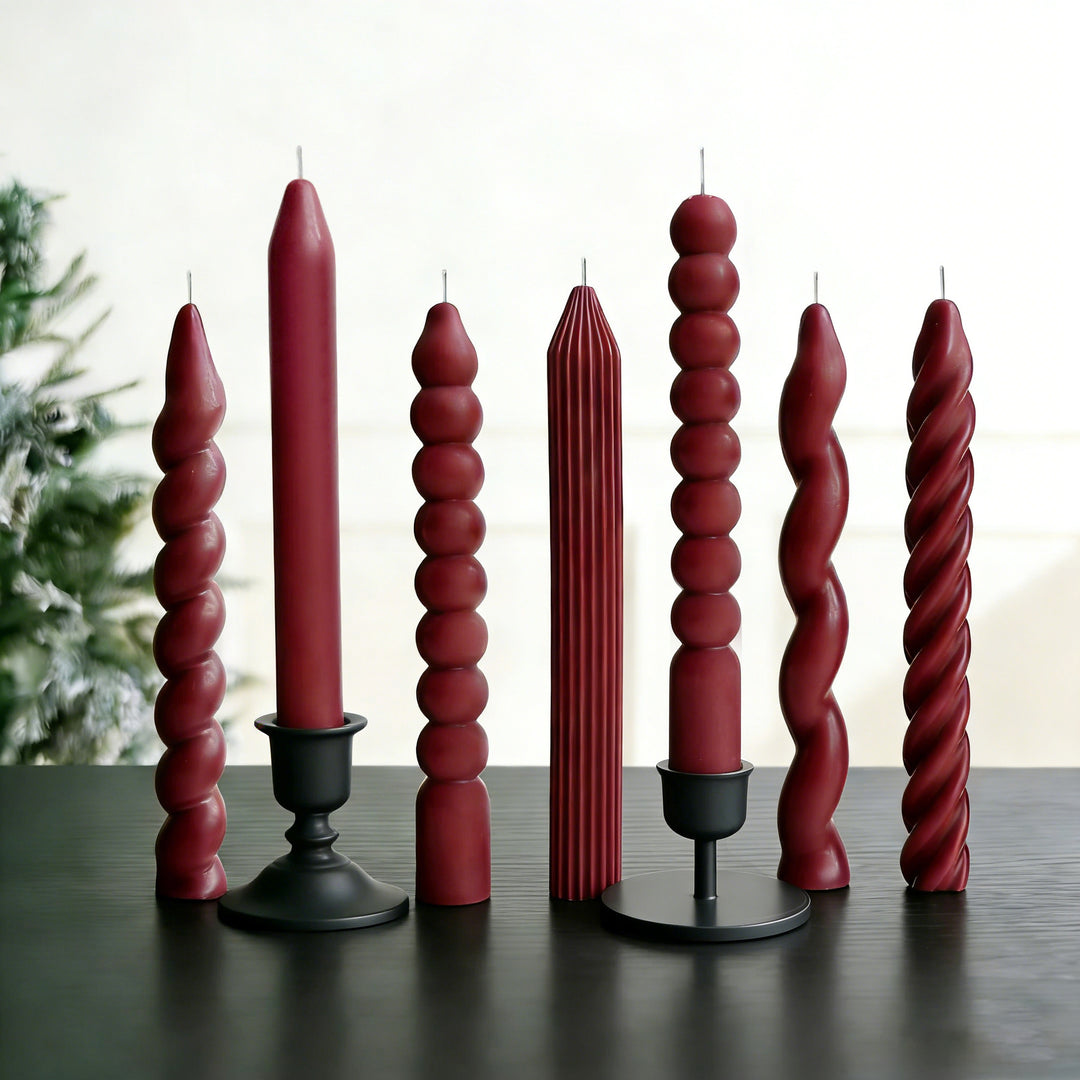 Twisted Pillar Candle Set