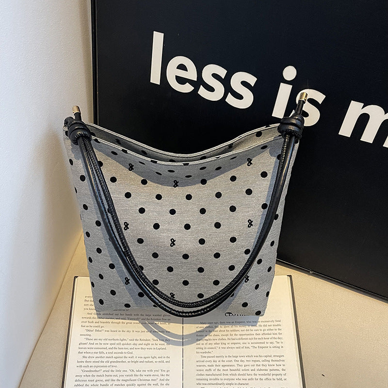 Dot-Patterned Hobo Bag