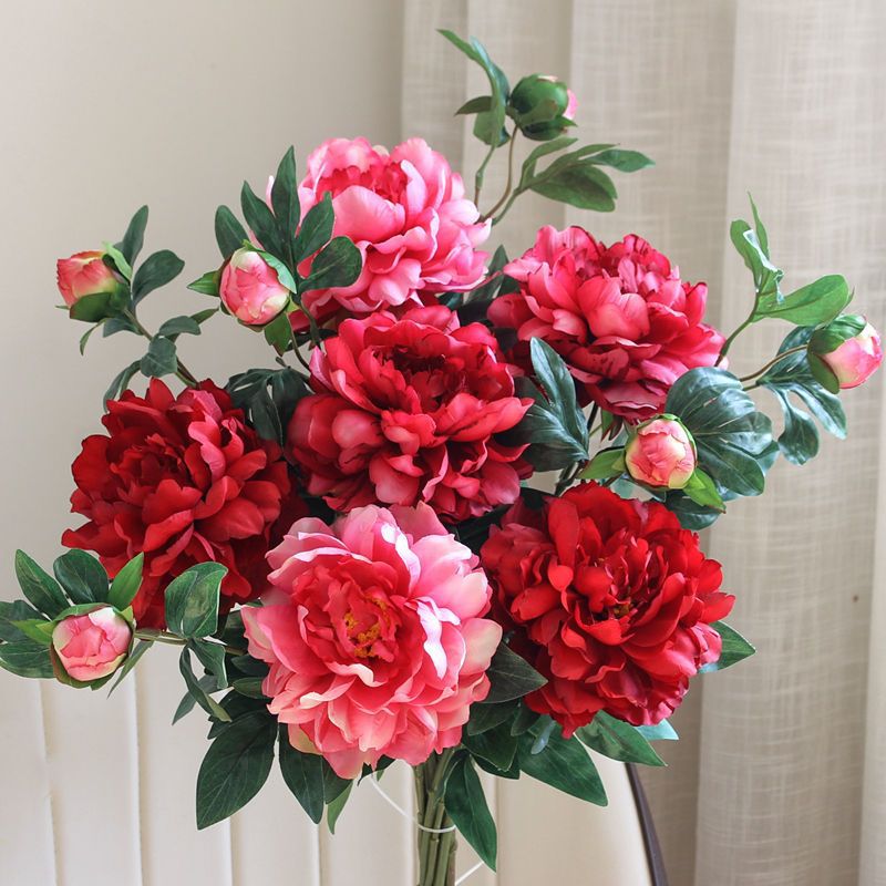 Lifelike Peony Floral Arrangement