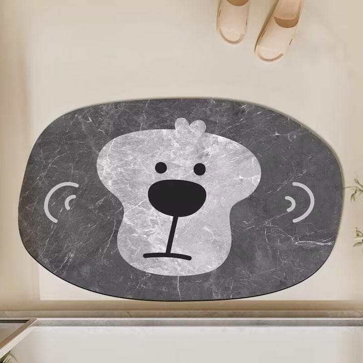 Cute Hippo-Shaped Bath Mat