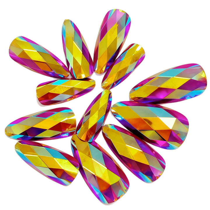 Decorative Faceted Press-On Nail Tips Stornfield