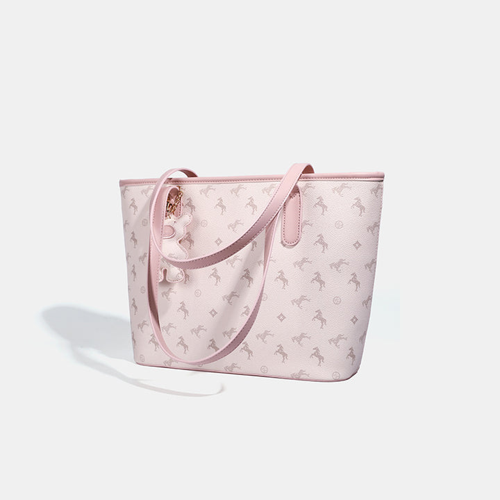 Stylish Tote Bag with Plush Charm