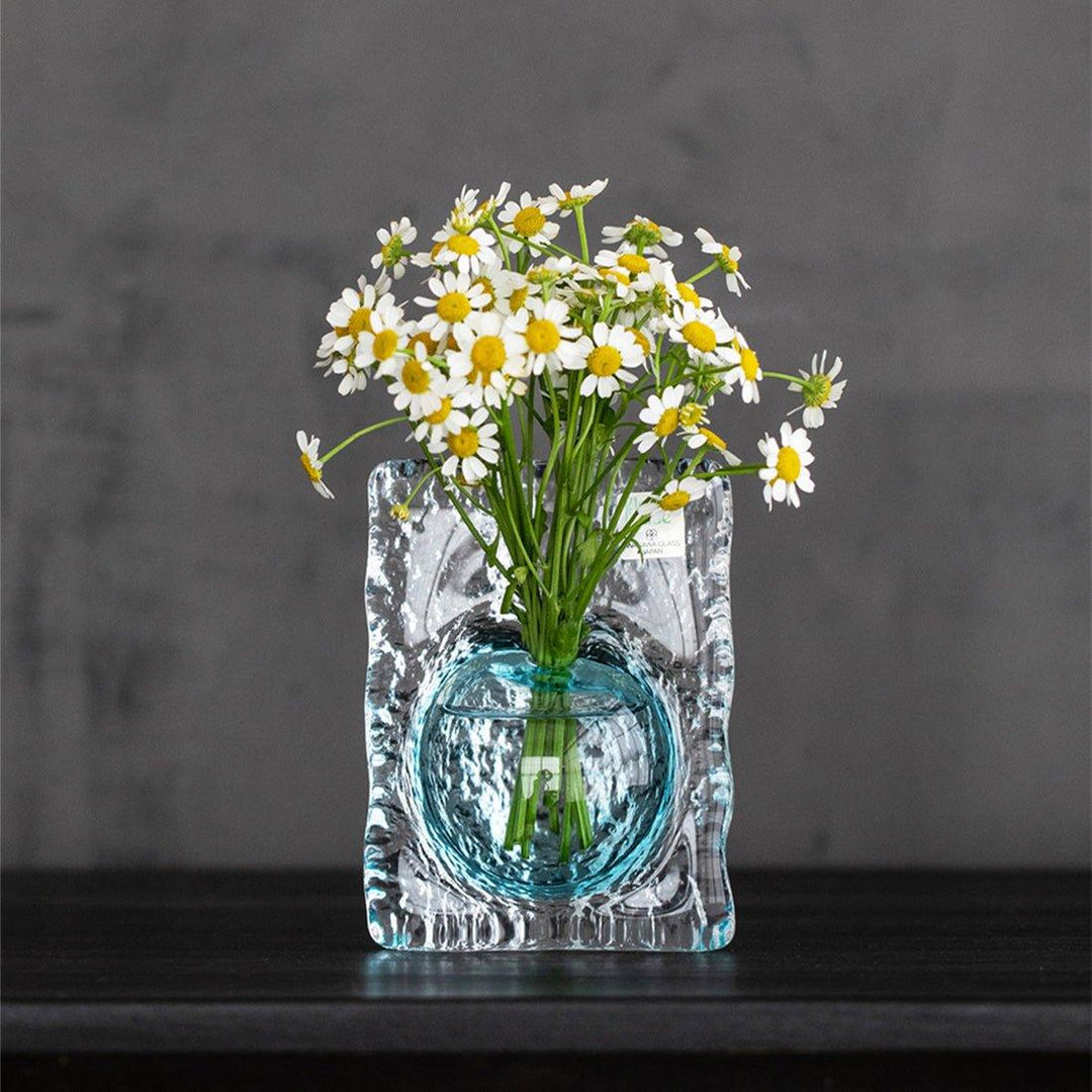 Japanese Iwasawa Handcrafted Ocean Heart Glass Vases | Stornfield