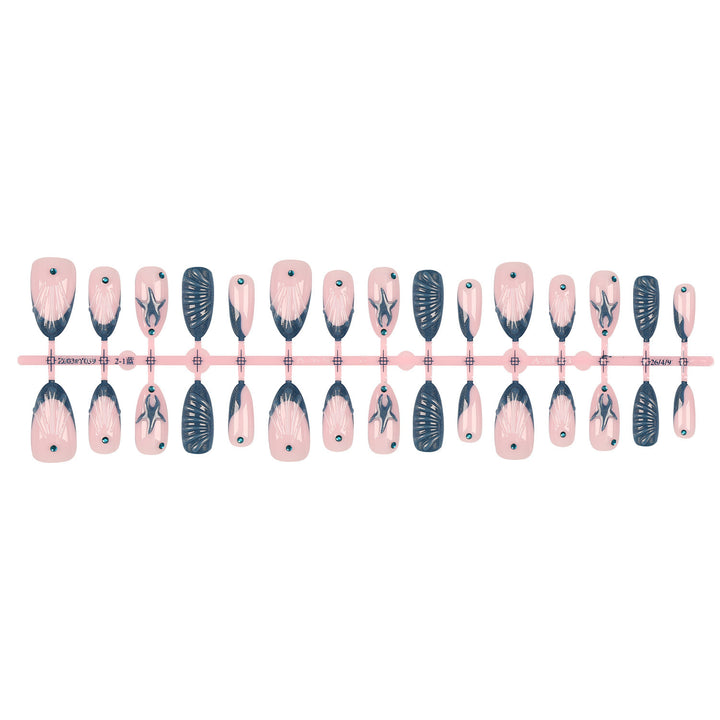Artistic Sea-Inspired Press-On Nail Set