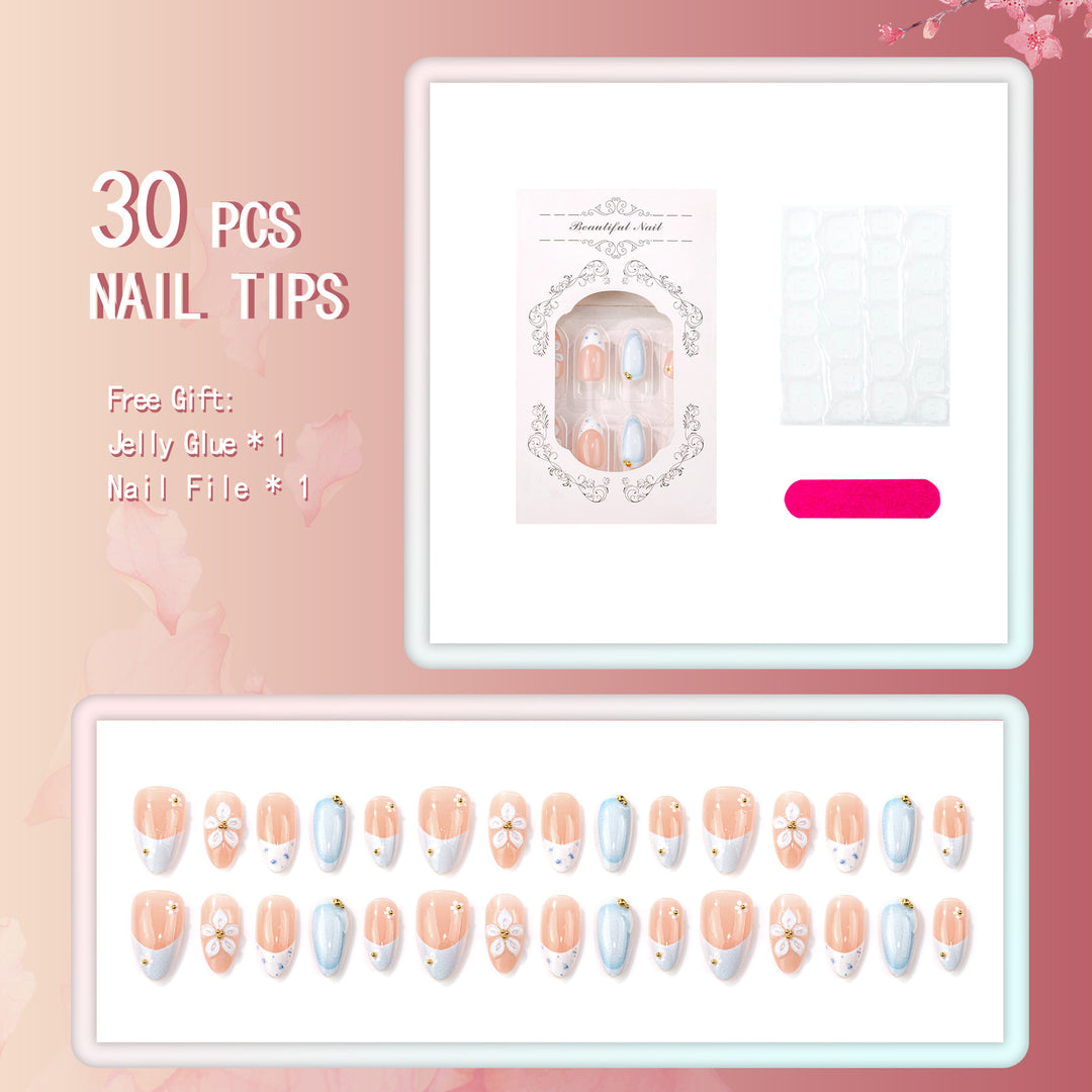Floral Decorative Press-On Nails
