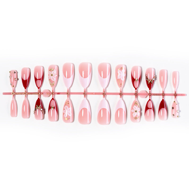 Artificial nail set with floral and glamorous accents Stornfield 1789119024