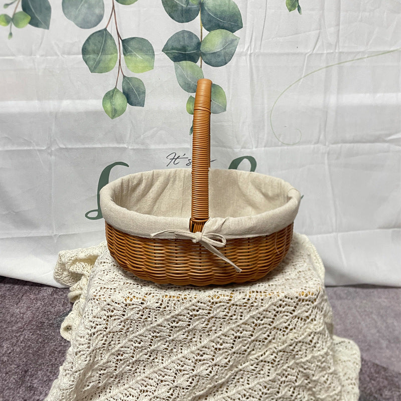 Women's Elegant Basket with Removable Fabric Insert Stornfield