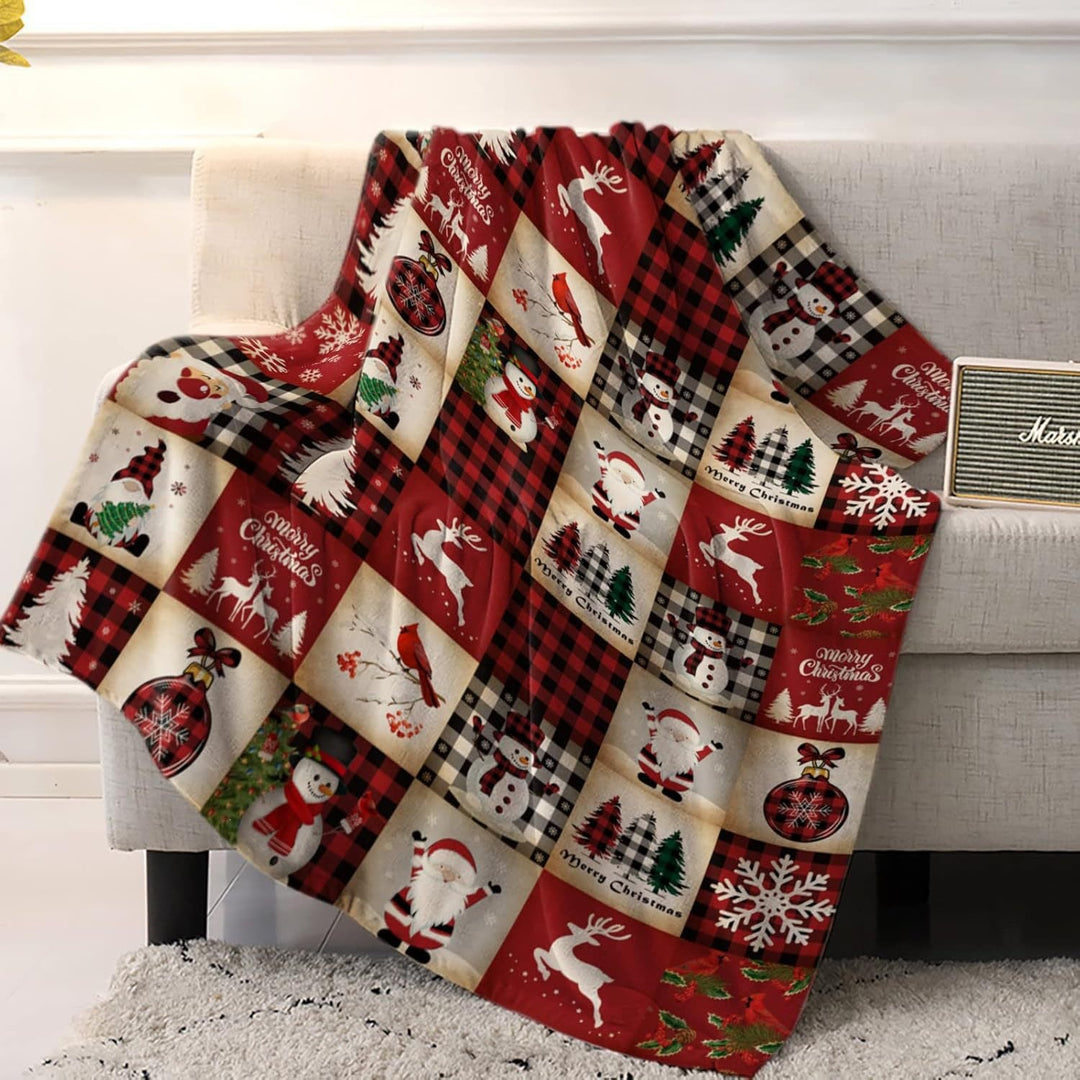 Holiday-Themed Fleece Throw Blanket