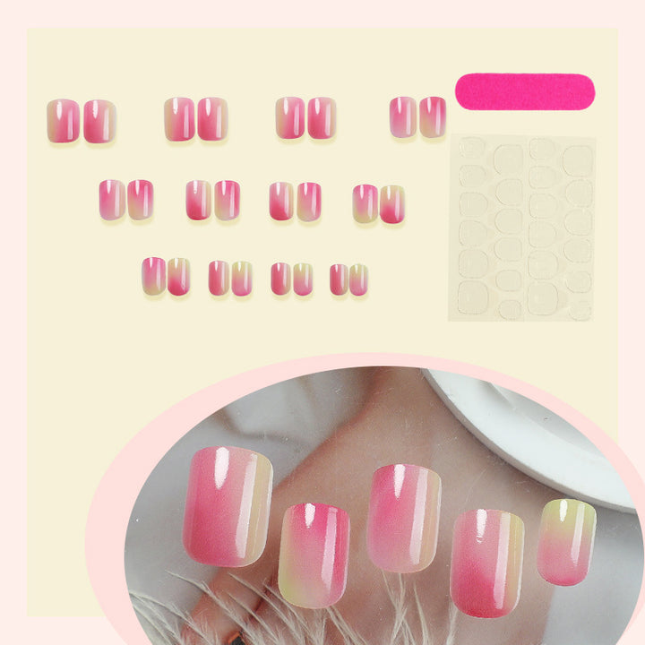 Artificial nail set with elegant ombre design and high-gloss finish Stornfield