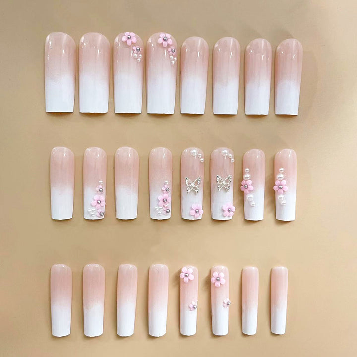 Decorative Floral and Butterfly Nail Extensions Stornfield