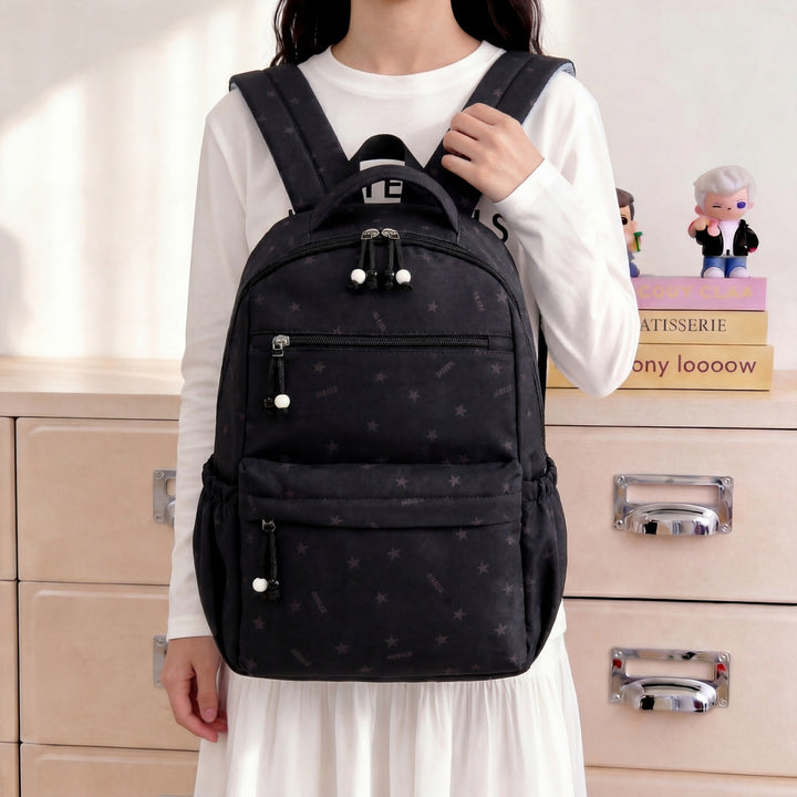 Stylish Star-Patterned Everyday Backpack Stornfield