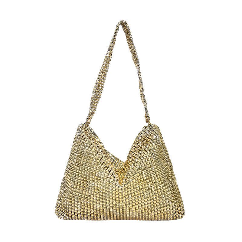 Sequined Rhinestone Shoulder Bag