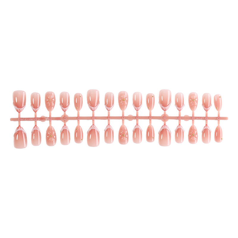 Decorative Press-On Nail Set with Floral Accents Stornfield 1788495814