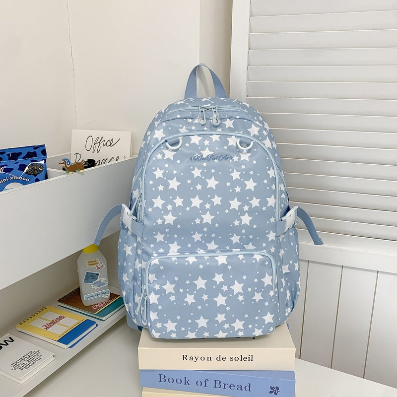 Star-Patterned Multi-Pocket Backpack Stornfield