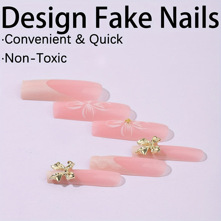 Artificial nail set with floral details Stornfield