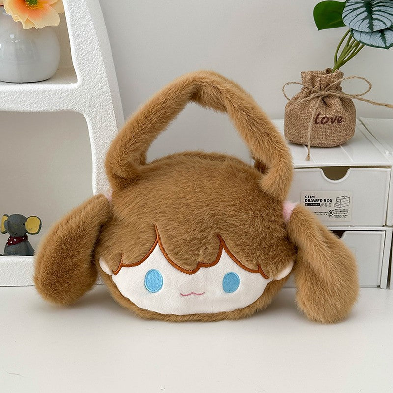 Playful plush handbag with ears and character design Stornfield