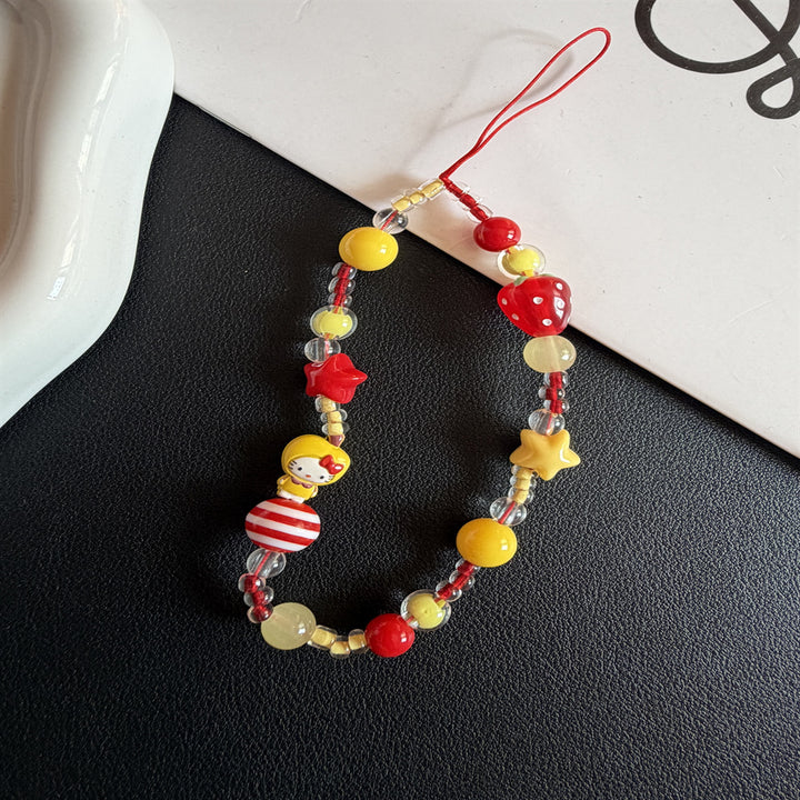 Playful Beaded Charm Phone Lanyard Stornfield 1790135330